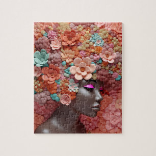 Quebra-cabeça Afro-americana Rainha Negra Melanin Poppin