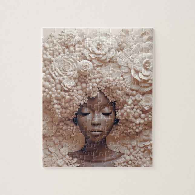 Quebra-cabeça Afro-americana Rainha Negra Melanin Poppin (Vertical)
