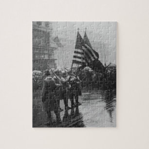 Quebra-cabeça Afro-americano da infantaria dos soldados do