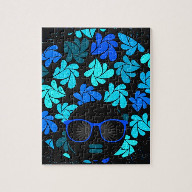 Quebra-cabeça Afro Diva Azul  (Vertical)