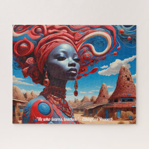 Quebra-cabeça Afrofuturismo: Vibrante Beleza e Patrimônio Africa