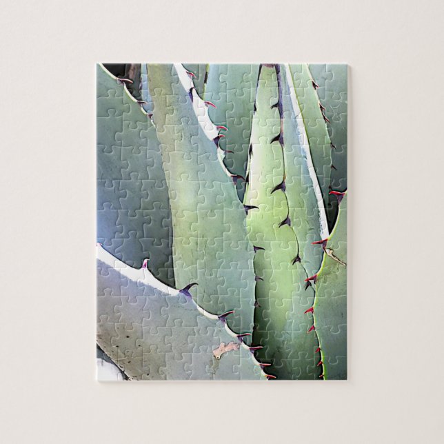 Quebra-cabeça Agave Succult Plant Cactus Green Jigsera Quebra-ca (Vertical)