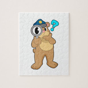Quebra-cabeça Agente da Polícia de Urso Ampliação