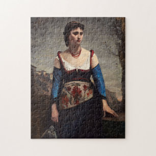 Quebra-cabeça Agostina, 1866, por Jean-Baptiste-Camille Corot