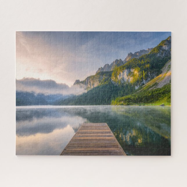 Quebra-cabeça Água | Azure Alpin Lake, Áustria (Horizontal)