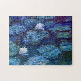 Quebra-cabeça Água Lily Pond em Blue Claude Monet Fine Art