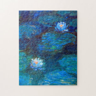Quebra-cabeça Água Lily Pond em Blue Claude Monet Fine Art
