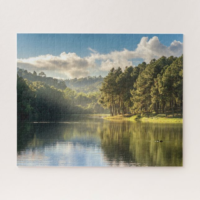 Quebra-cabeça Água | Pang Oung Lake & Pine Forest Thailand (Horizontal)
