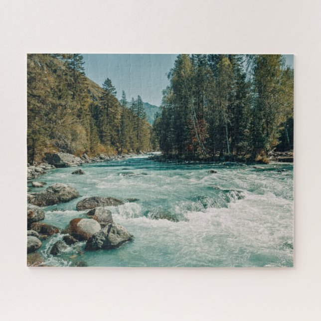 Quebra-cabeça Água | Rio Kucherla, Montanhas Altai (Horizontal)