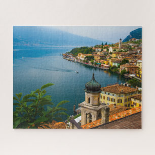 Quebra-cabeça Água   San Benedetto Church Lake Garda, Itália