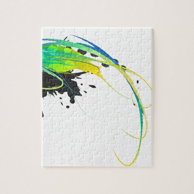 Quebra-cabeça Águas abstrato legal Paint Splatters (Vertical)