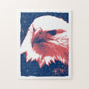 Quebra-cabeça Águia americana legal do Grunge