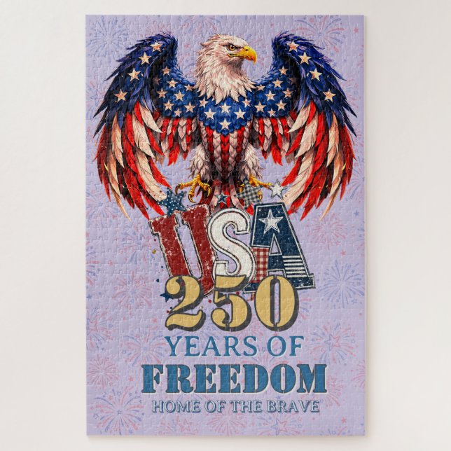 Quebra-cabeça Águia EUA 250 Anos de Liberdade (Vertical)