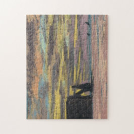 Quebra-cabeça Aiguille & Porte d’Aval Etretat Sunset Monet Fine