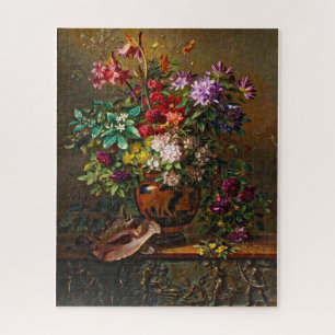 Quebra-cabeça "Ainda viva com flores em grego Vase Van Os 1817"