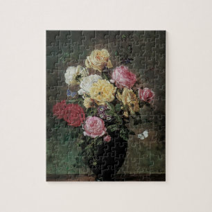 Quebra-cabeça "Ainda viva com flores em Vase" por Olaf Hermansen