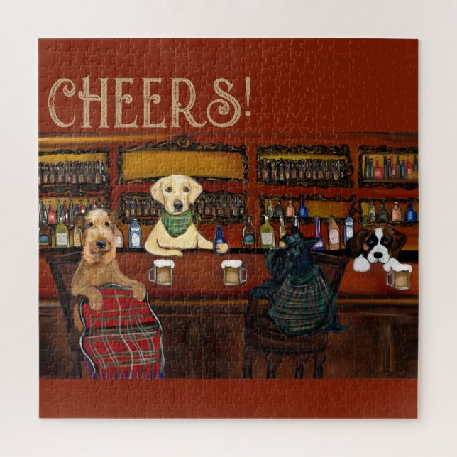 QUEBRA-CABEÇA AIREDALE TERRIER  & AMIGOS       (Vertical)