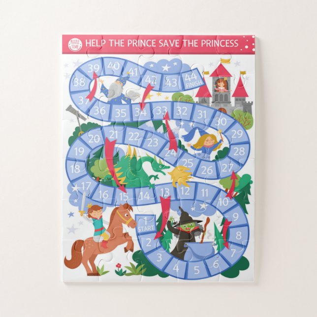 Quebra-cabeça Ajude O Príncipe A Salvar A Princesa Da Bruxa (Vertical)