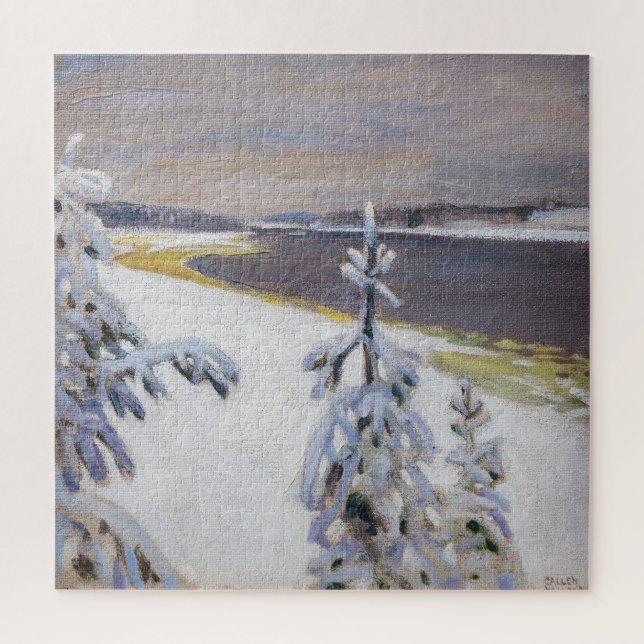 Quebra-cabeça Akseli Gallen-Kallela - Paisagem de inverno #2 (Vertical)
