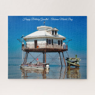 Quebra-cabeça Alabama Mobile Bay Feliz Aniversário Vô Jigsaw P