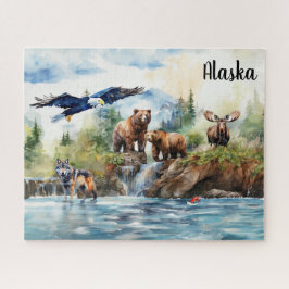 Quebra-cabeça Alaska Wildlife Collage