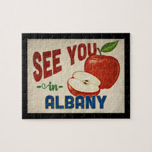 Quebra-cabeça Albany New York Apple - Viagens vintage