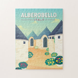 Quebra-cabeça Alberobello Itália Viagem Art Vintage