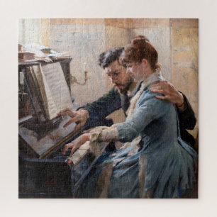 Quebra-cabeça Albert Edelfelt - Playing the Piano