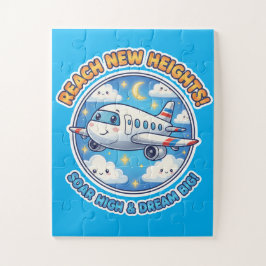 Quebra-cabeça Alcance Novas Alturas! Sonhe Grande - Avião Alegre