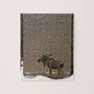 Quebra-cabeça Alces na neve