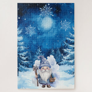 Quebra-cabeça Aldeia Azul Difícil de Natal e Gnomo