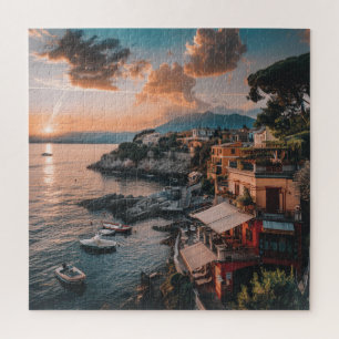 Quebra-cabeça Aldeia costeira em Sunset - Charme de Verão italia
