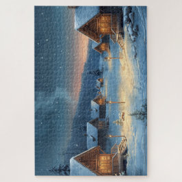 Quebra-cabeça Aldeia de Inverno Nórdica Puzzle