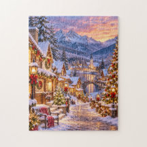 Aldeia de Natal Nevada Puzzle de 252 Peças