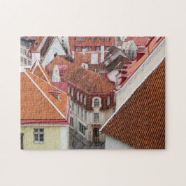 Quebra-cabeça Aldeia dos Telhados Vermelhos Tallinn Estônia Foto