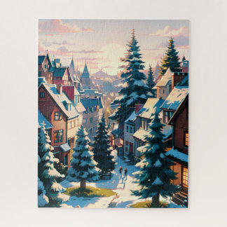 Quebra-cabeça Aldeia Encantadora de Inverno 