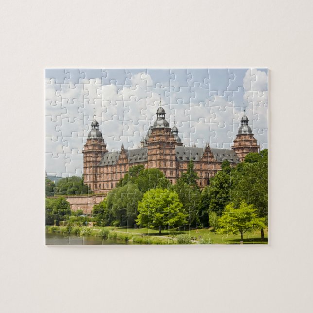 Quebra-cabeça Alemanha, Baviera, Bayern, Aschaffenburg. Castelo (Horizontal)