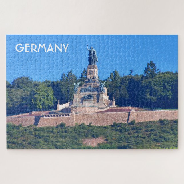Quebra-cabeça Alemanha: Estátua da Germania, Rudesheim   (Horizontal)