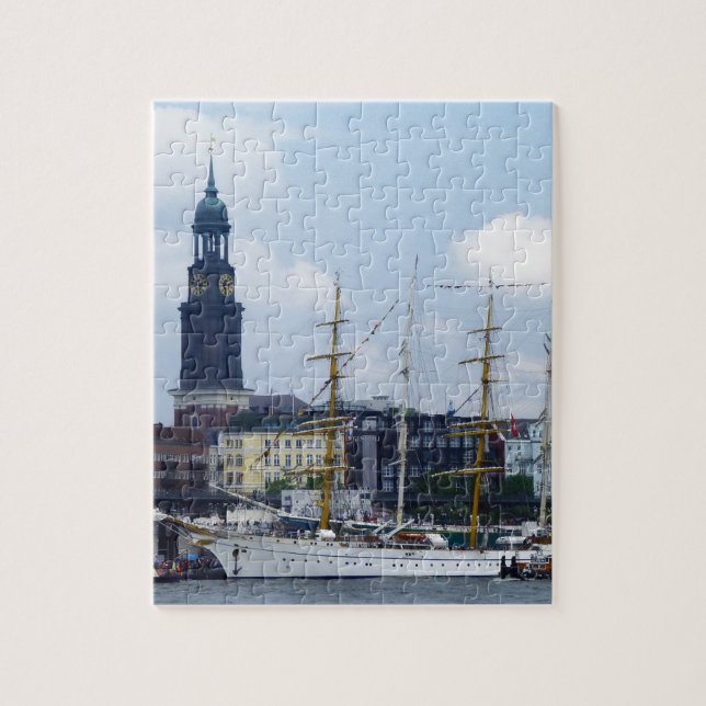 Quebra-cabeça Alemanha Schiffe de Hafen Michel do porto de (Vertical)