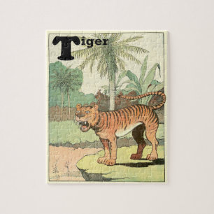 Quebra-cabeça Alfabeto Animal Selgle Tiger