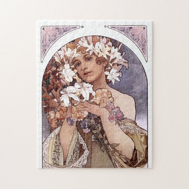 Quebra-cabeça Alfons Mucha: Flor (Vertical)
