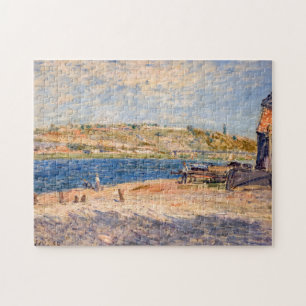 Quebra-cabeça Alfred Sisley - Margens do Rio em Saint-Mammes