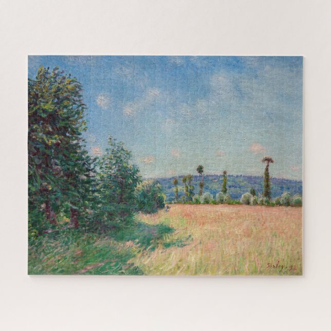 Quebra-cabeça Alfred Sisley - Prados de Sahurs ao Sol da Manhã (Horizontal)