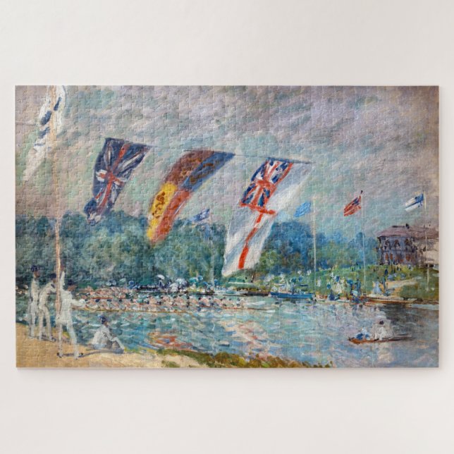Quebra-cabeça Alfred Sisley - Regata em Molesey (Horizontal)
