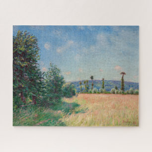 Quebra-cabeça Alfred Sisley - Sahurs Meadows na manhã do sol