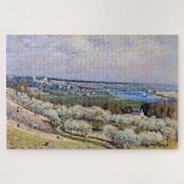 Quebra-cabeça Alfred Sisley - Terrace em Santo-Germain, Primaver (Horizontal)