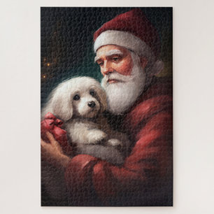 Quebra-cabeça Algodão De Tulear Com Natal