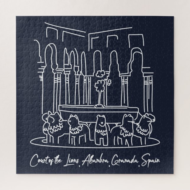 Quebra-cabeça Alhambra Court of the Lions 1 (Vertical)