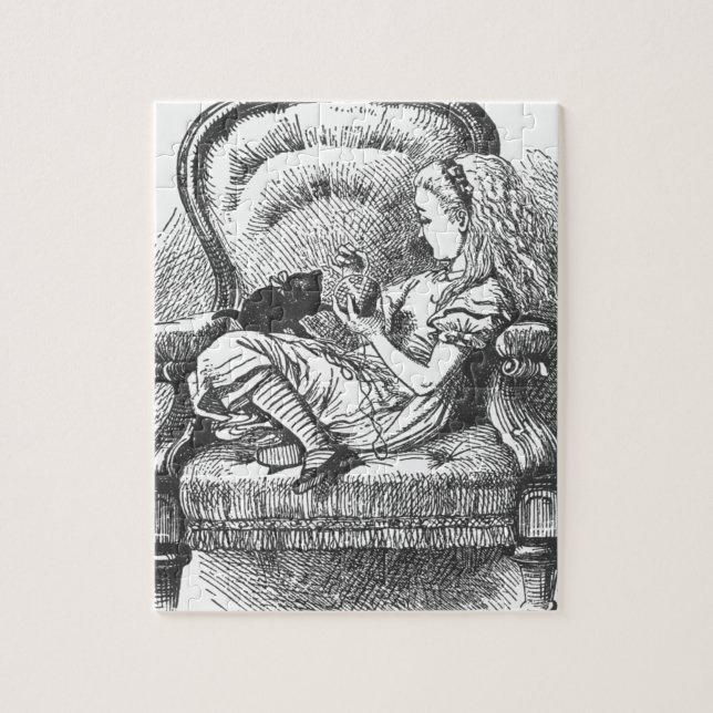 Quebra-cabeça Alice e seu gatinho (Vertical)