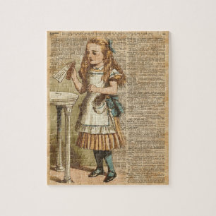 Quebra-cabeça Alice no país das maravilhas bebe-me arte da